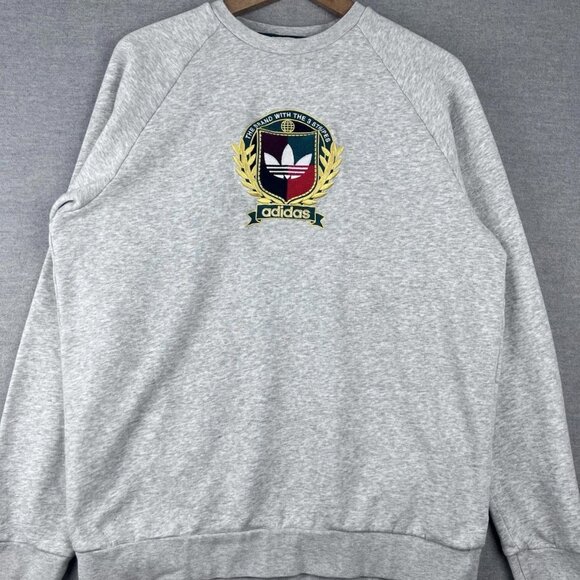 Adidas Originals Sweatshirt Collegiate Crest Size M Unisex - Picture 2 of 6